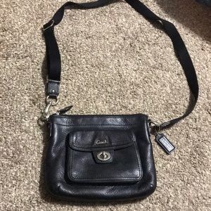 Black Coach crossbody purse